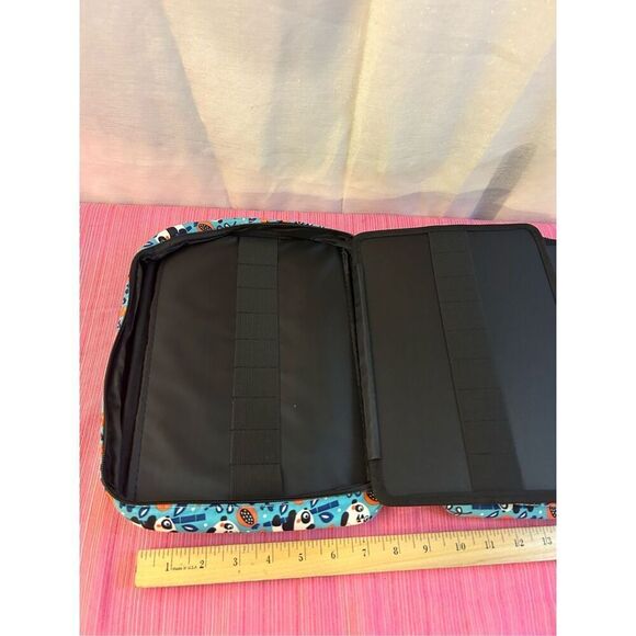 Panda blue pencil organizer zipper case new 9"x12" - Picture 3 of 5
